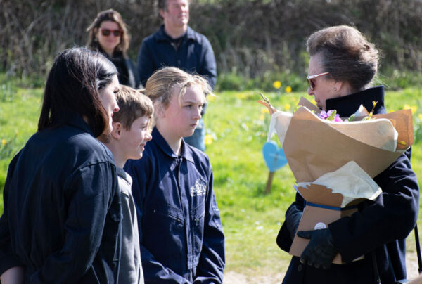 HRH Princess Royal meeting children at Farms for City Children.